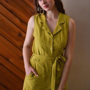 Eve Gravel Sienne Dress - Lime - Small